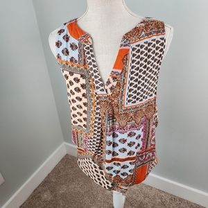 Patchwork Sleeveless Top - Multicolor